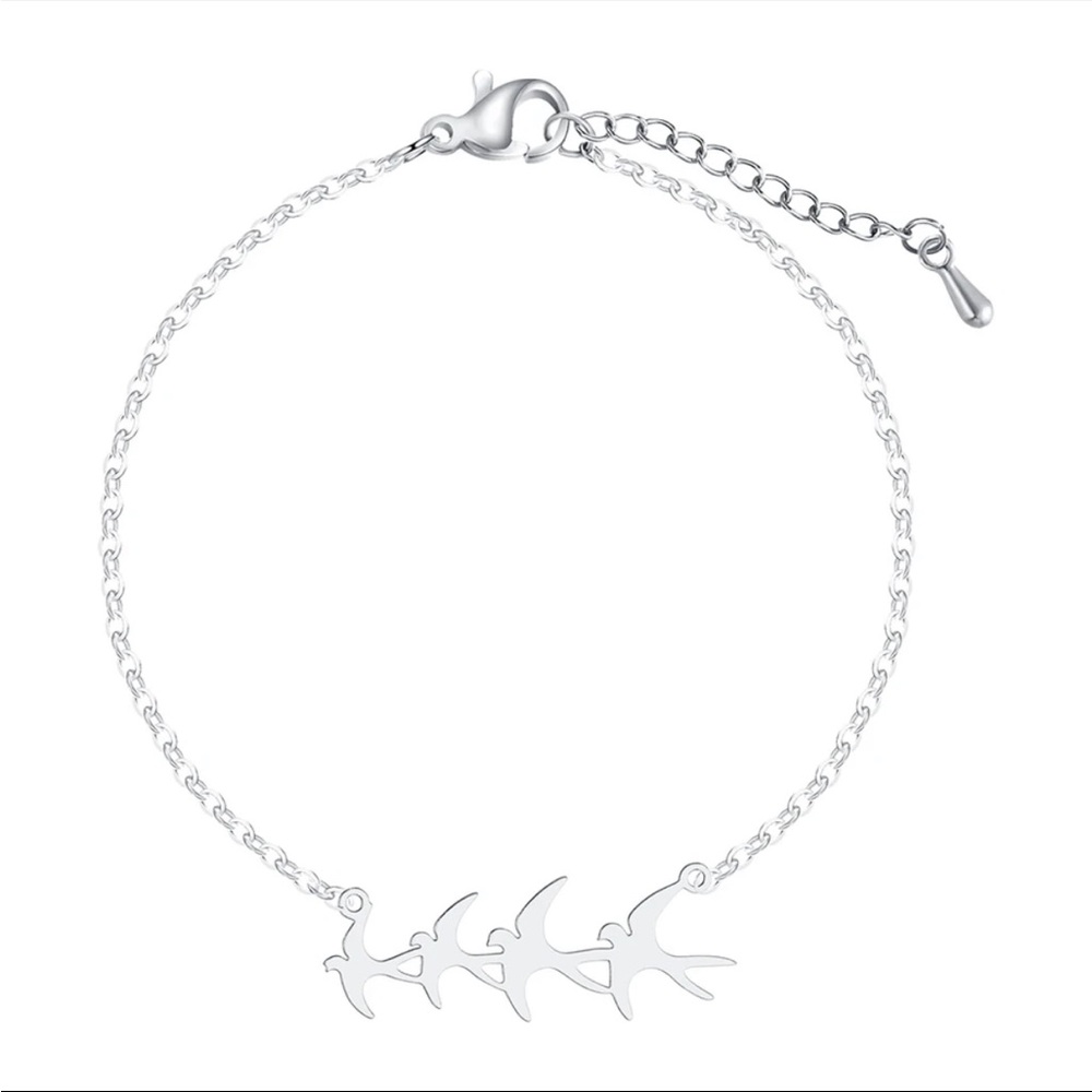 Silver Swallow Bird Bracelet